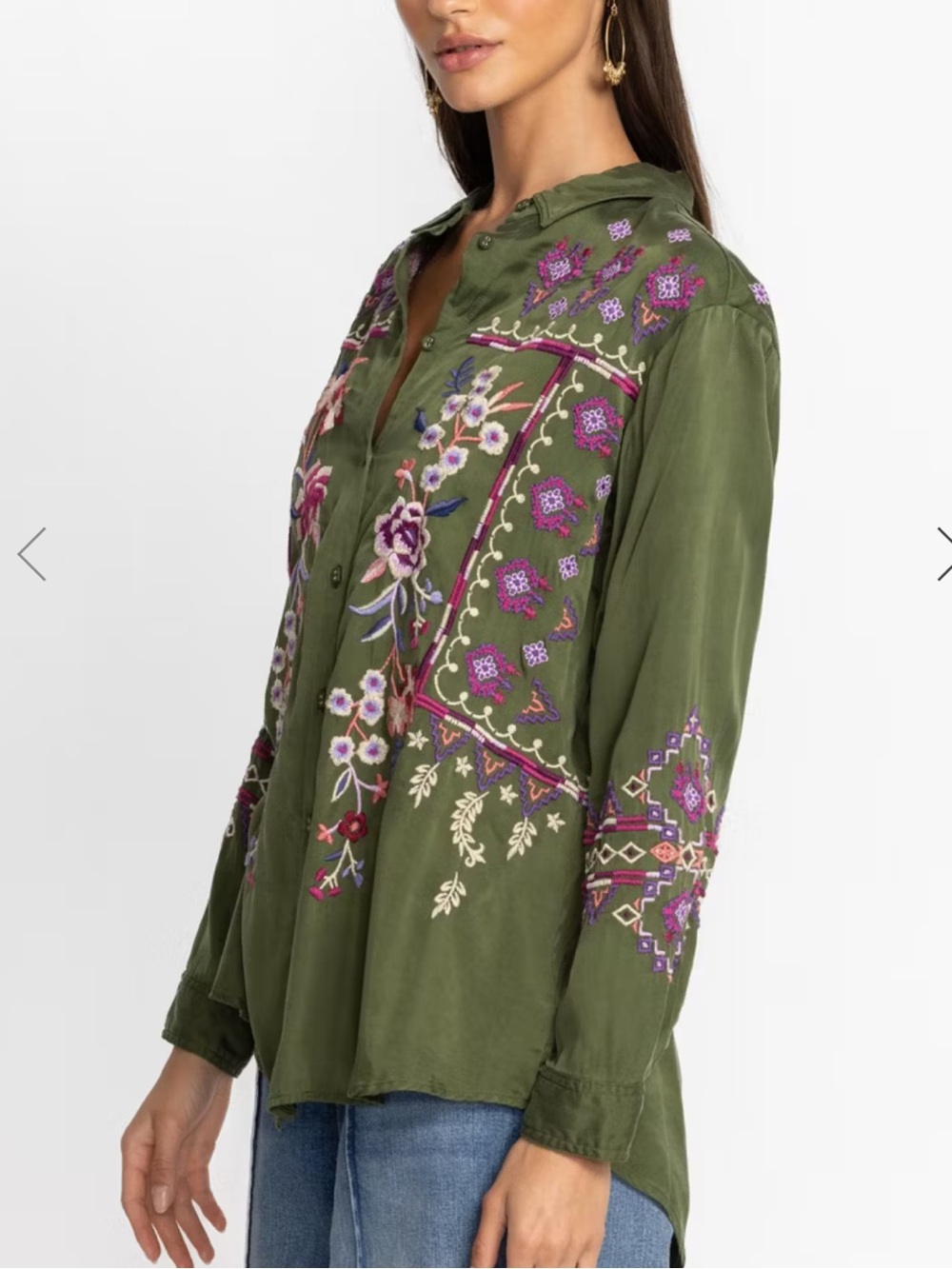 Johnny Was CURACAO OVERSIZED SHIRT TUNIC - Picture 3 of 11